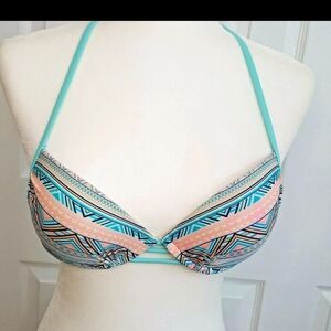 Xhilaration Multicolor Geometric Bikini Top